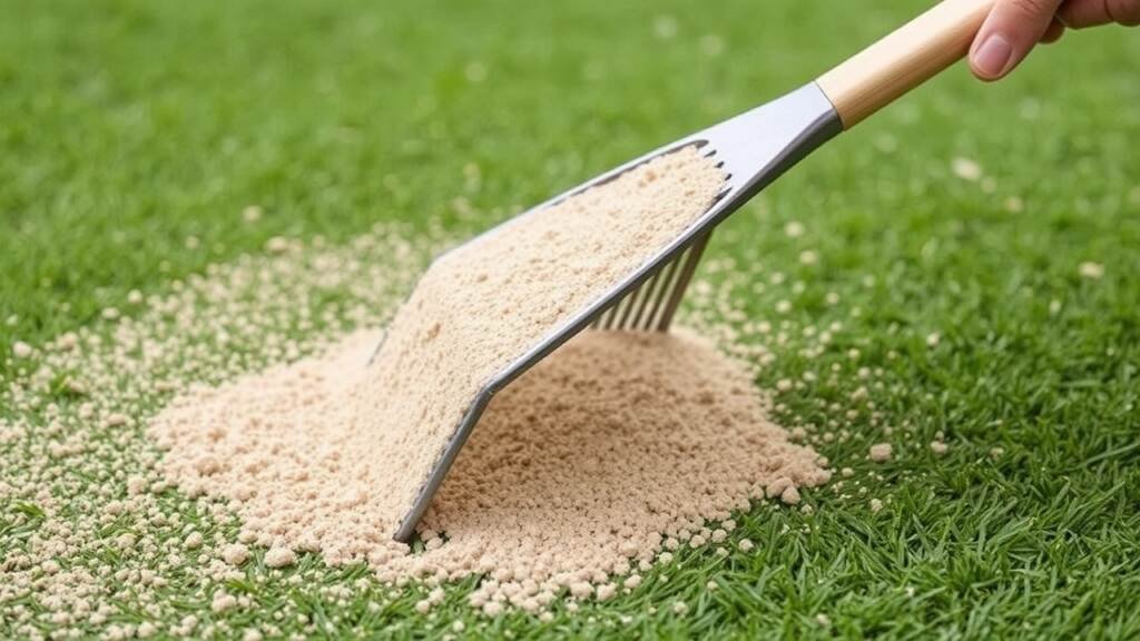 topdressing lawn care how to top dress a lawn with sand for a great yard